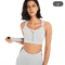PowerZip Plus Size Front Zipper Sports Bra With Adjustable Straps 3