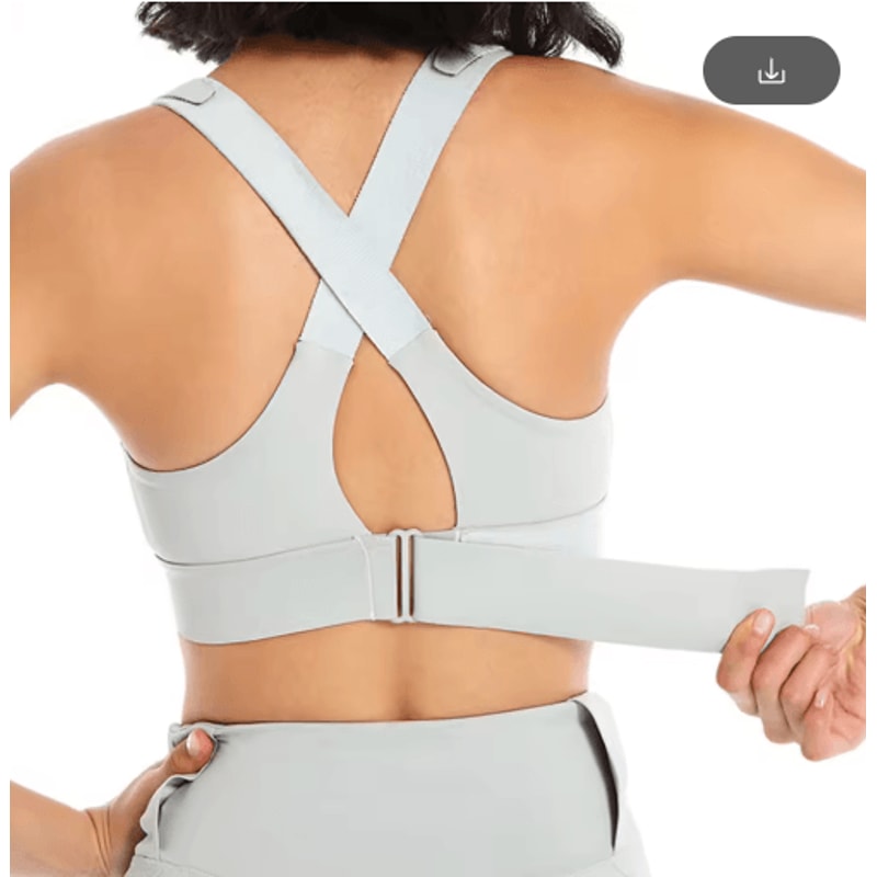 PowerZip Plus Size Front Zipper Sports Bra With Adjustable Straps 5