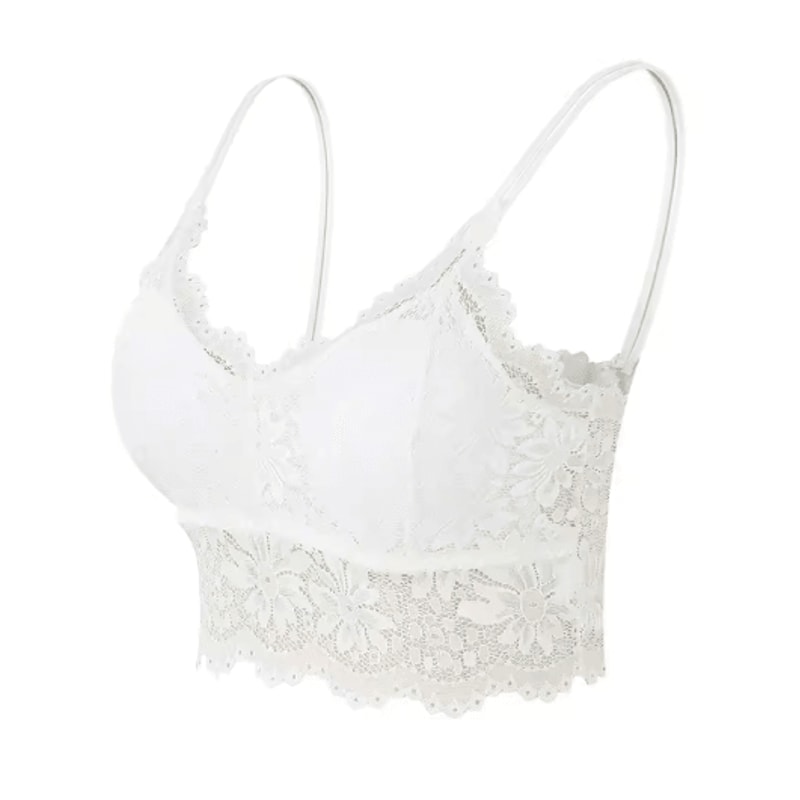 EleganceFit Seamless Wireless Lace Bralette Top 1