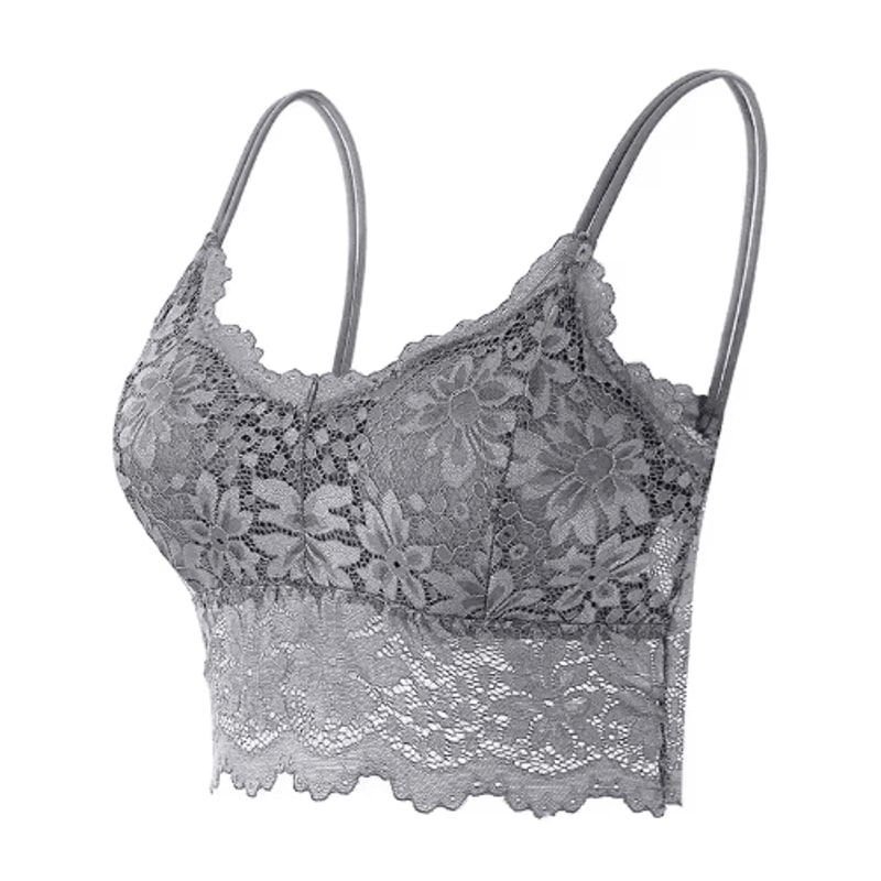 EleganceFit Seamless Wireless Lace Bralette Top 2