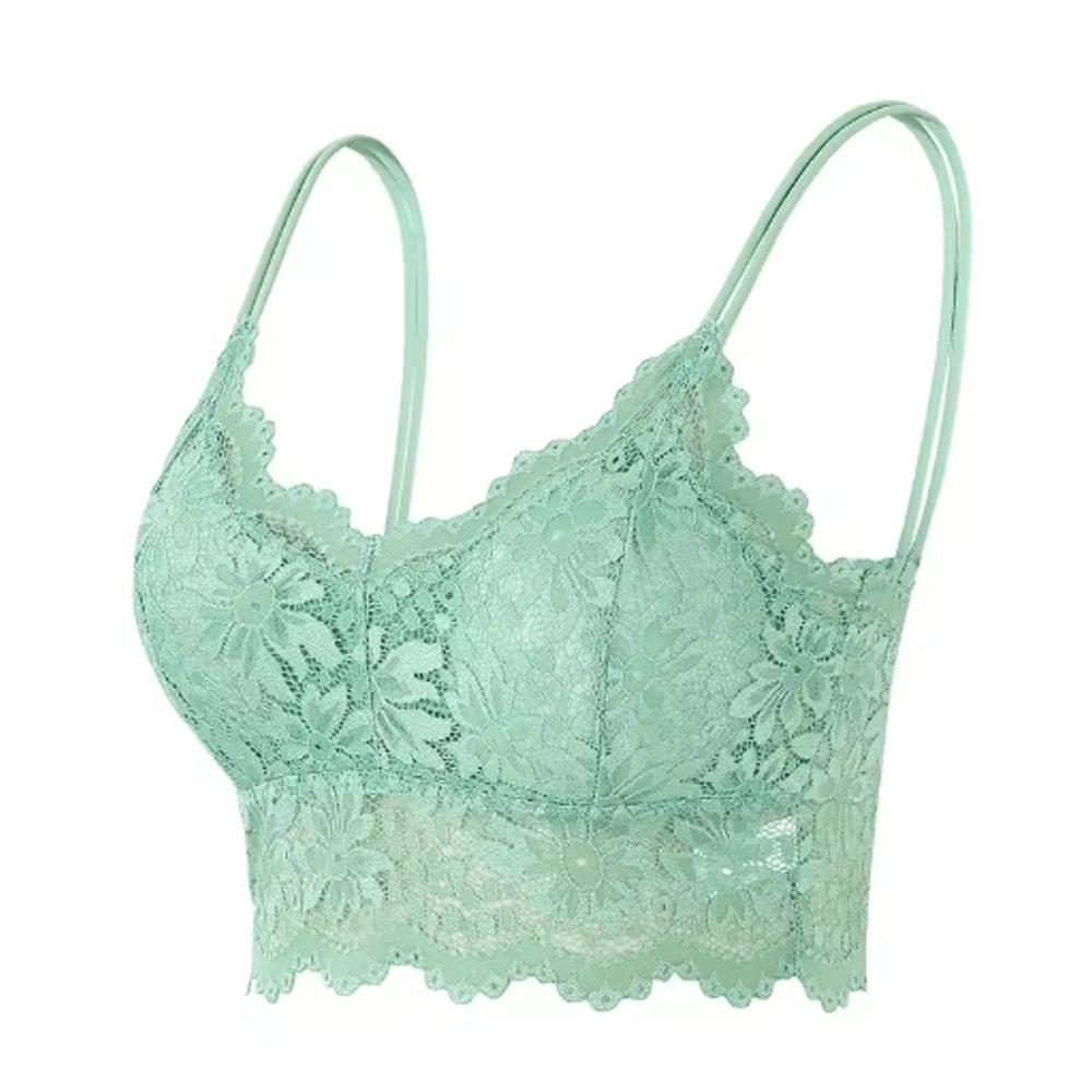 EleganceFit Seamless Wireless Lace Bralette Top 3