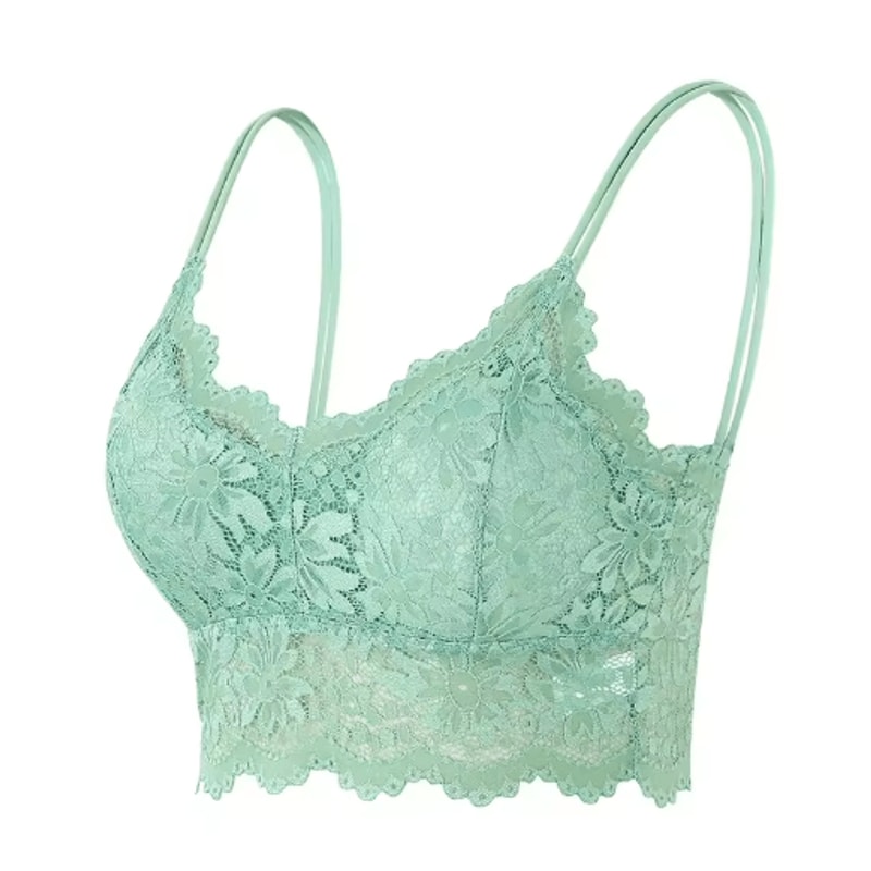 EleganceFit Seamless Wireless Lace Bralette Top 3