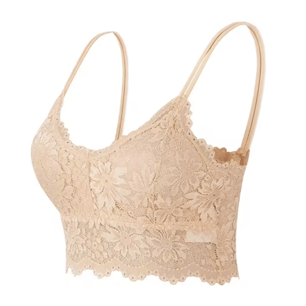 EleganceFit Seamless Wireless Lace Bralette Top 7