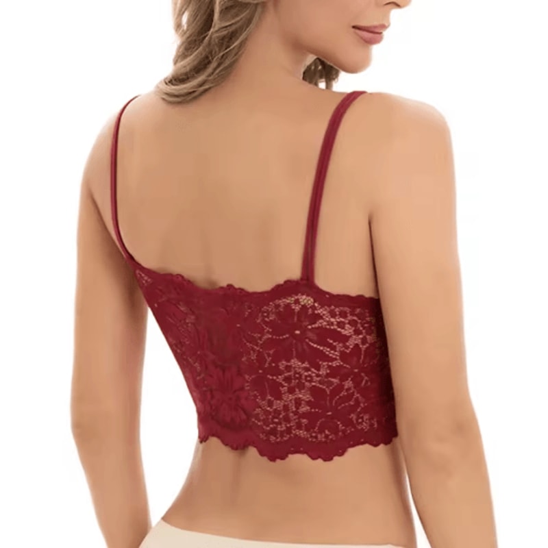 EleganceFit Seamless Wireless Lace Bralette Top 12