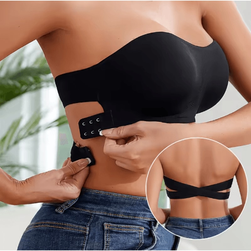 SilkLift Strapless Push Up Bra With Removable Pads And Anti Slip Support 17