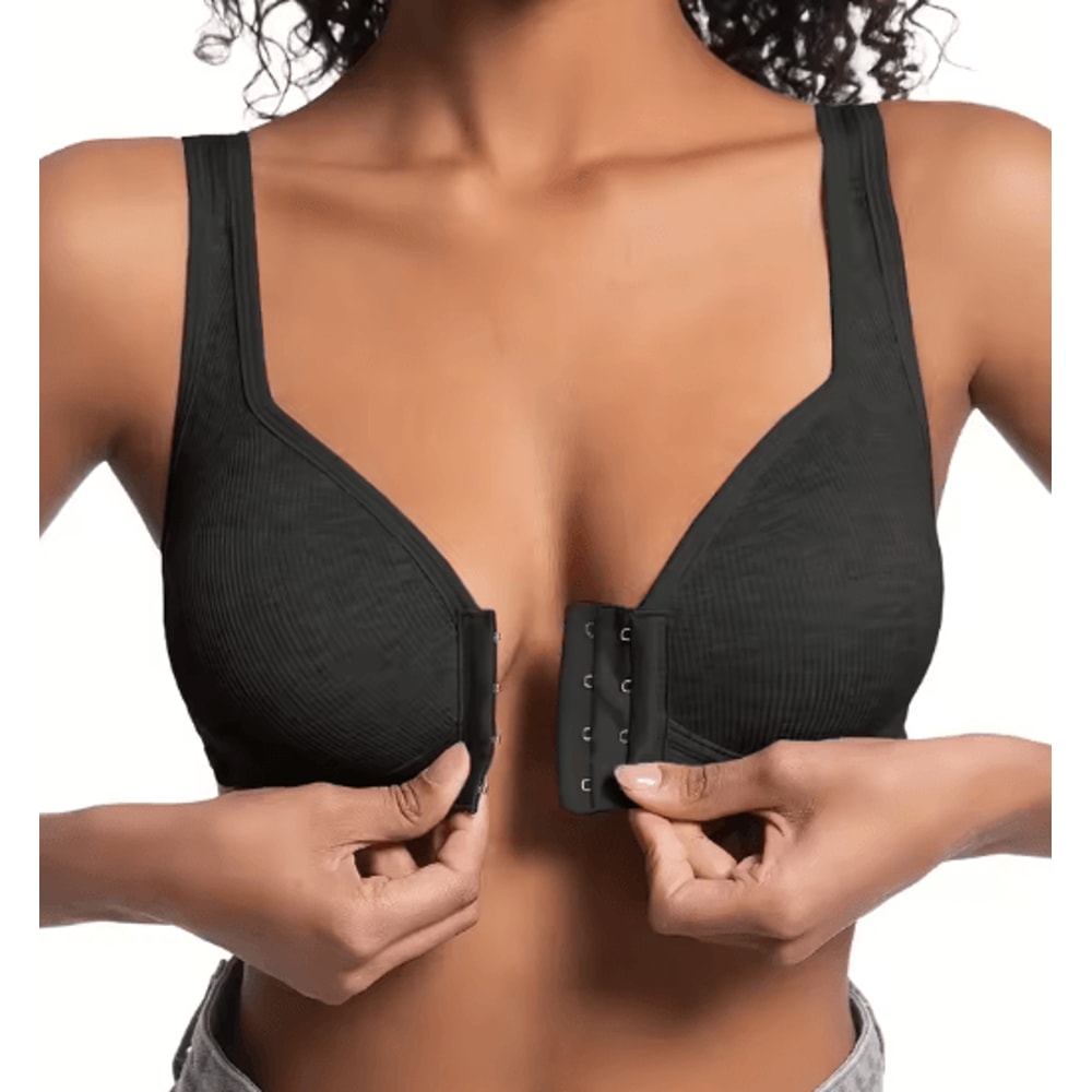 ComfortCare WireFree Front Closure Full Coverage Bra With Fixed Cups 0