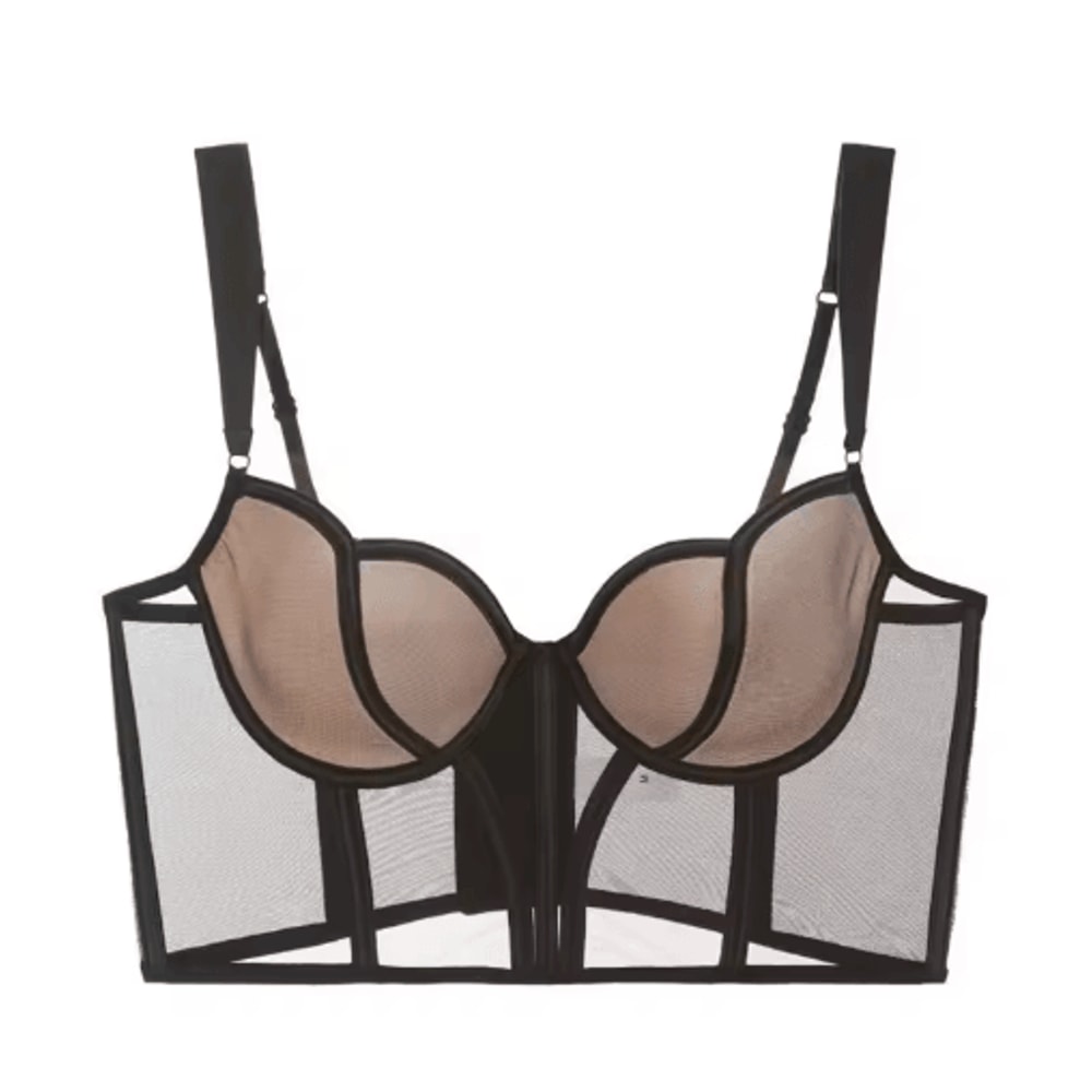 Meetr Lace Push Up Corset Bra With Beauty Back Design 2