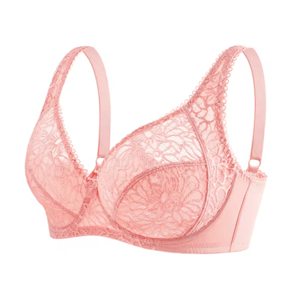 Elegant Lace Plus Size Lace Bra Full Coverage Support For C To F Cup 3