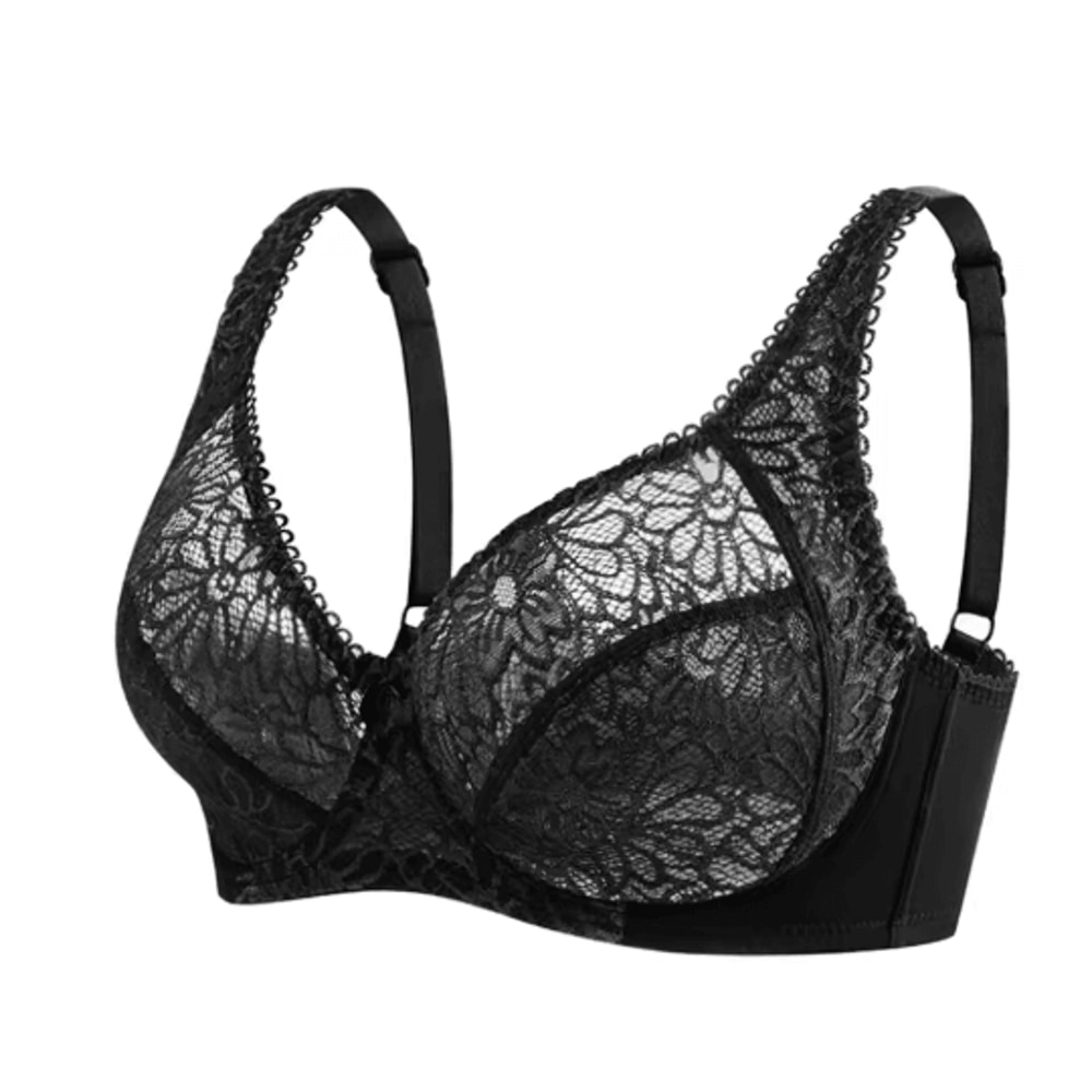 Elegant Lace Plus Size Lace Bra Full Coverage Support For C To F Cup 6