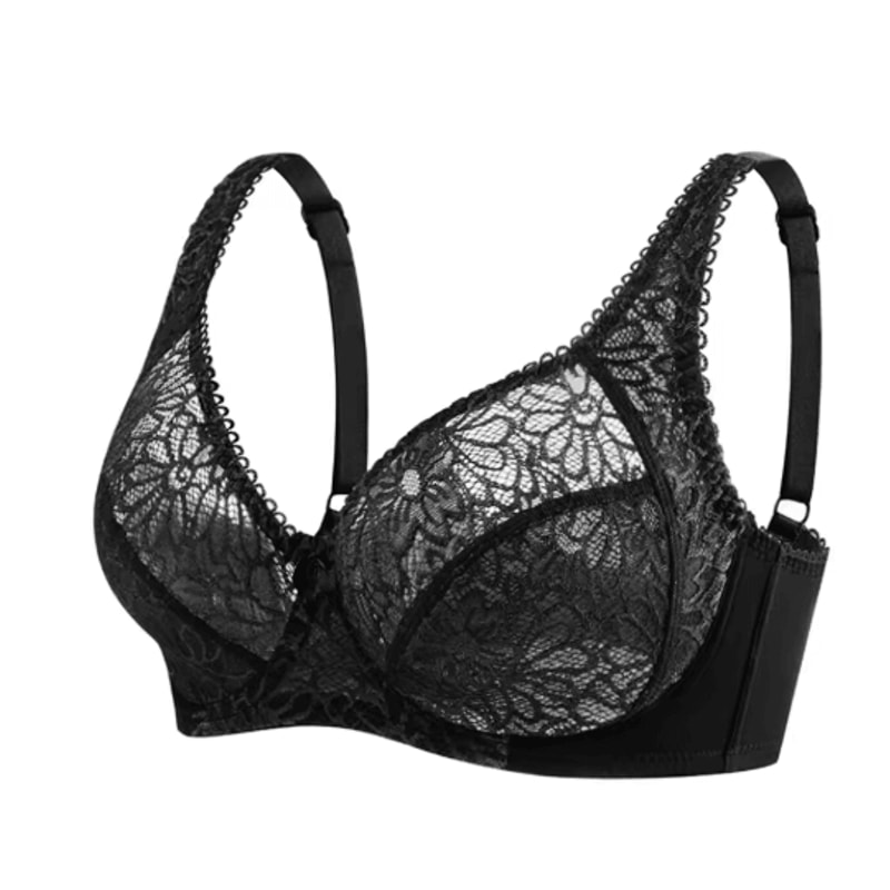 Elegant Lace Plus Size Lace Bra Full Coverage Support For C To F Cup 6