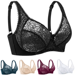 elegant lace plus size lace bra – full coverage support for c to f cup