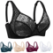 Elegant Lace Plus Size Lace Bra Full Coverage Support For C To F Cup 0