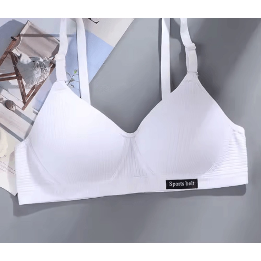 FallSweet Cotton Wireless Bra Seamless Push Up VShaped Gathering Lingerie For AB Cup 1