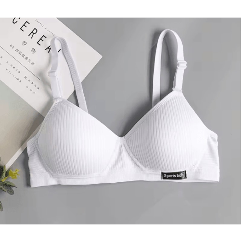 FallSweet Cotton Wireless Bra Seamless Push Up VShaped Gathering Lingerie For AB Cup 3