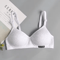 FallSweet Cotton Wireless Bra Seamless Push Up VShaped Gathering Lingerie For AB Cup 6