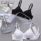 FallSweet Cotton Wireless Bra Seamless Push Up VShaped Gathering Lingerie For AB Cup 11