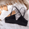 Seamless Deep V Plunge Triangle Bralette Wireless Breathable Lingerie Top For Women 3