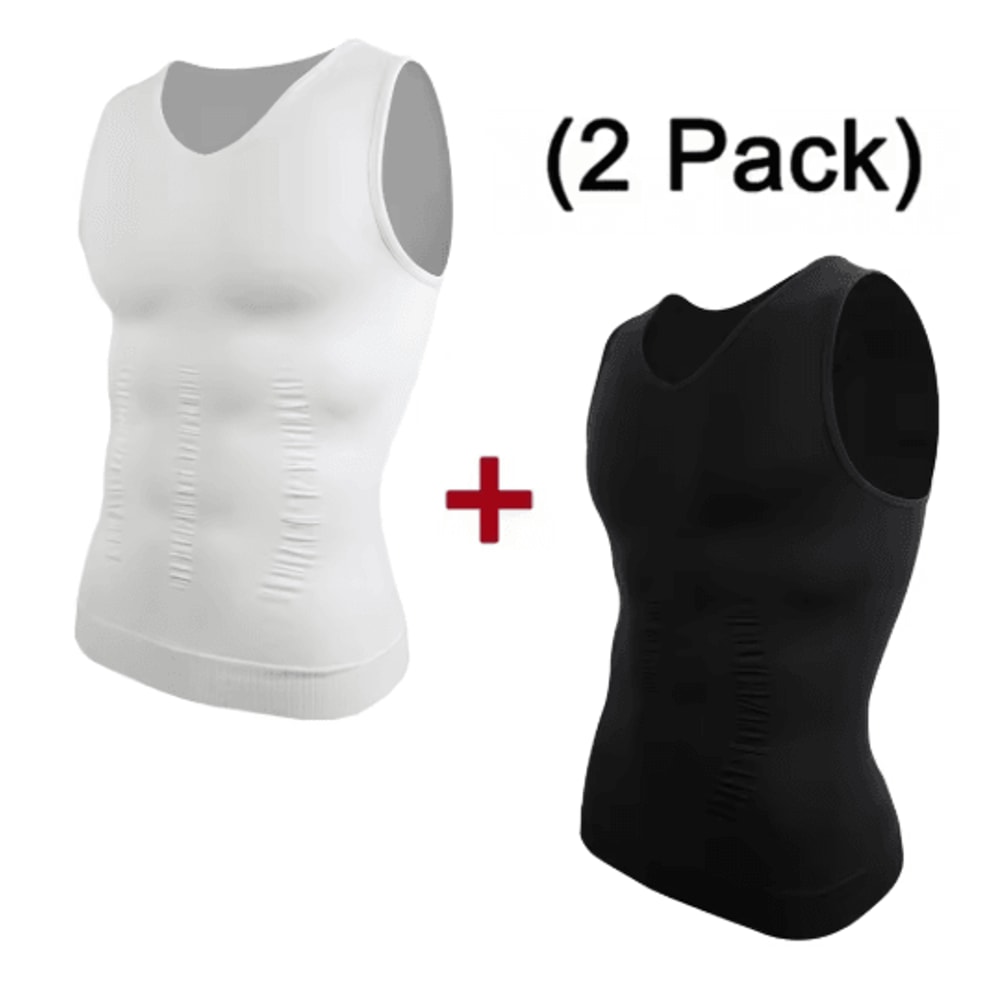 Compression Slimming VNeck Shapewear Tank Tummy Control Muscle Base Layer 1
