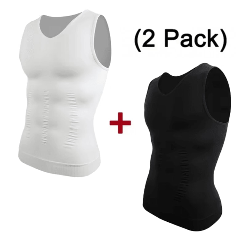 Compression Slimming VNeck Shapewear Tank Tummy Control Muscle Base Layer 1