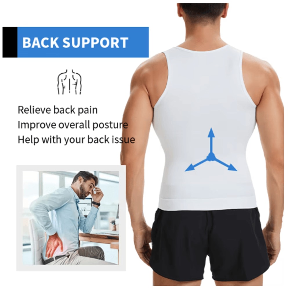 Compression Slimming VNeck Shapewear Tank Tummy Control Muscle Base Layer 6