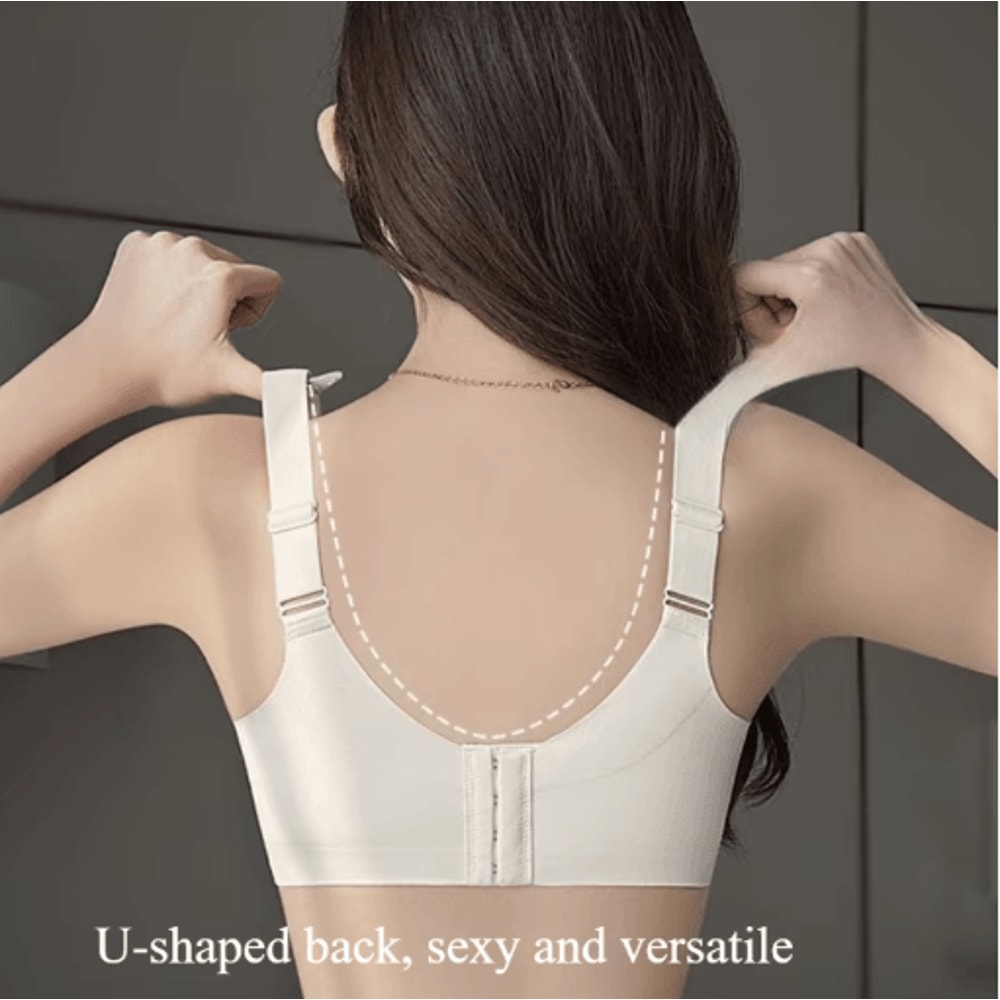 White Full Cup Minimizer Strapless Seamless Bra With Side Control Support 10