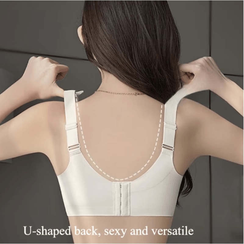 White Full Cup Minimizer Strapless Seamless Bra With Side Control Support 10