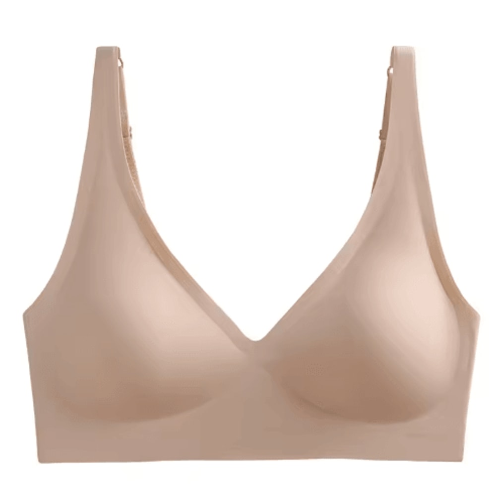 Seamless Wire Free Push Up Bra With Adjustable Straps 2