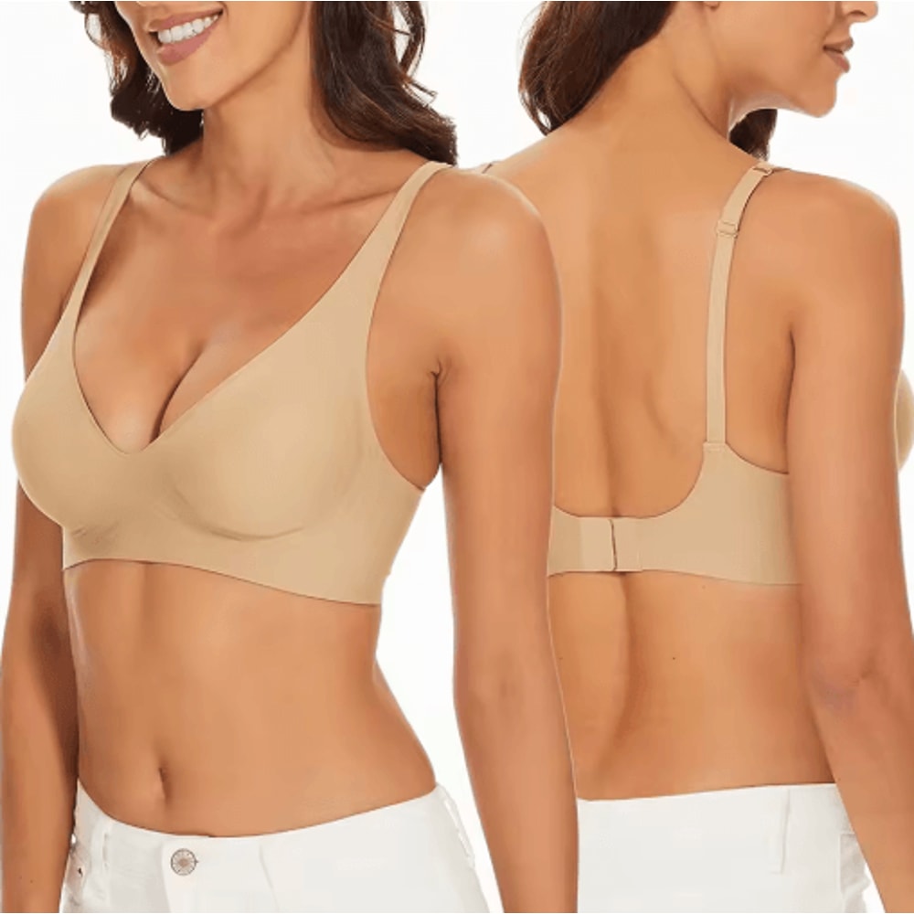 Seamless Wire Free Push Up Bra With Adjustable Straps 10