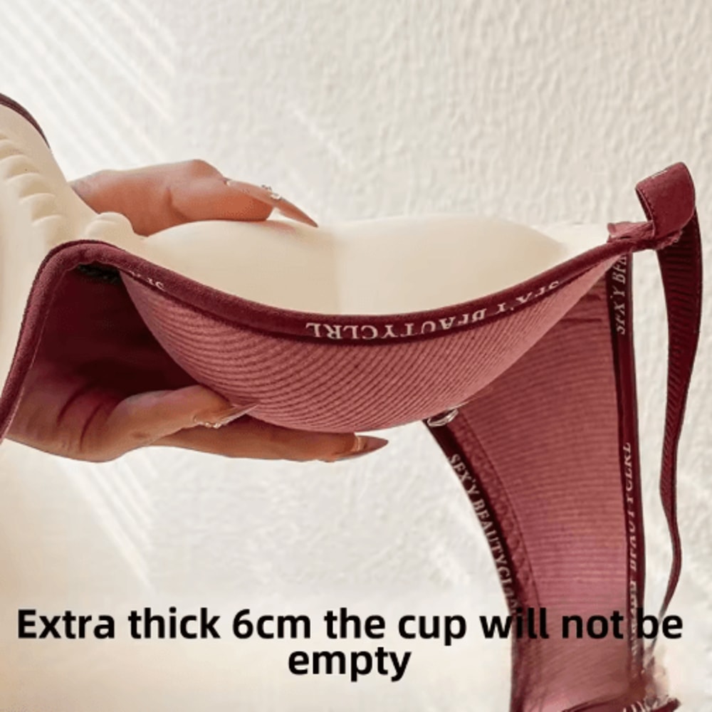 6cm Thick Push Up Wireless Seamless Bra For Small Chest 0
