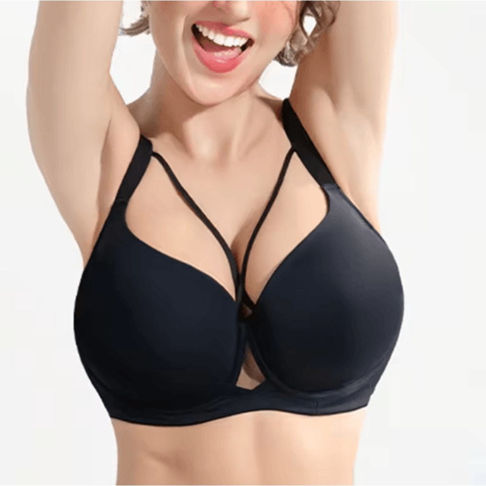 Plus Size Seamless Push Up AntiSag Bra Thin Comfortable Sexy Support Top 6