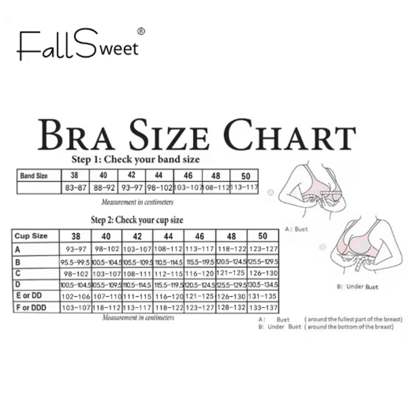 FallSweet Lace Plus Size Push Up Underwire Bra Add Two Cup Sizes AC Cup 2