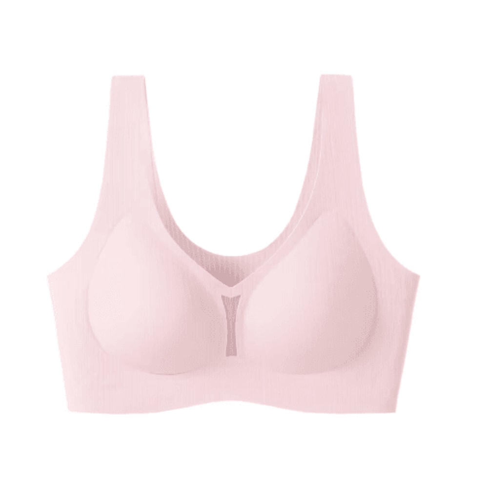 CAITING Nude Seamless OnePiece Gathered Bra For Small Chest 5