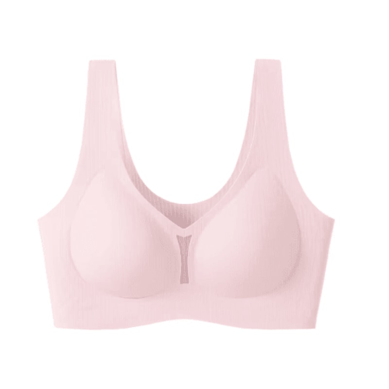 CAITING Nude Seamless OnePiece Gathered Bra For Small Chest 5