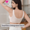 CAITING Nude Seamless OnePiece Gathered Bra For Small Chest 6