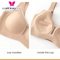 CAITING Nude Seamless OnePiece Gathered Bra For Small Chest 9