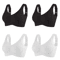 FallSweet 4Piece Wireless Push Up Seamless Plus Size Bralette Set 4