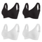 FallSweet 4Piece Wireless Push Up Seamless Plus Size Bralette Set 4