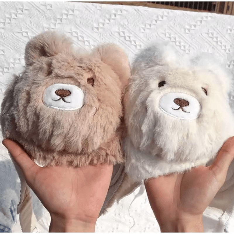 Soft Bear Plush Japanese Style Winter Cute Cartoon Bralette 6