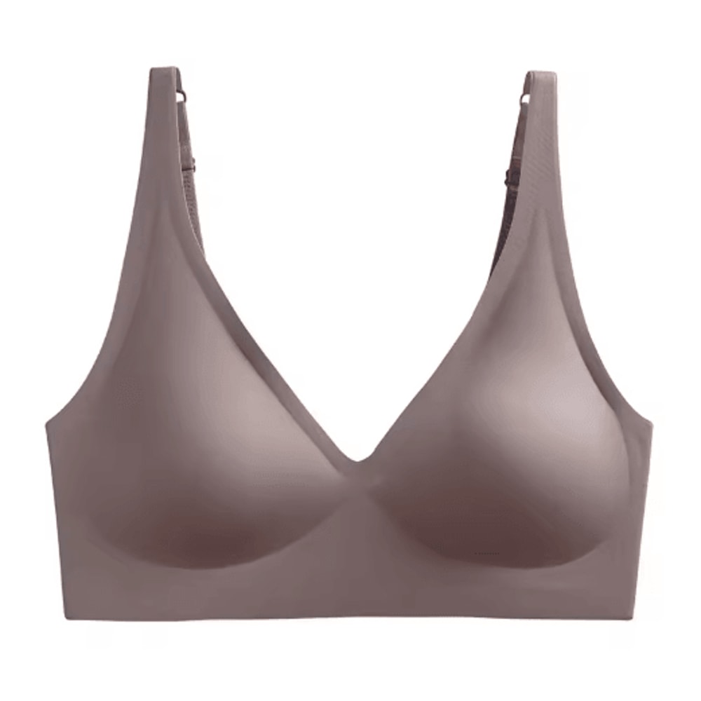 Seamless VNeck Wireless Gathered Bra For Small Chest 1