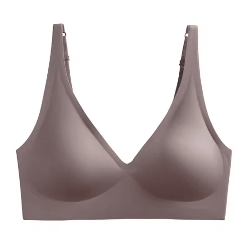 Seamless VNeck Wireless Gathered Bra For Small Chest 1