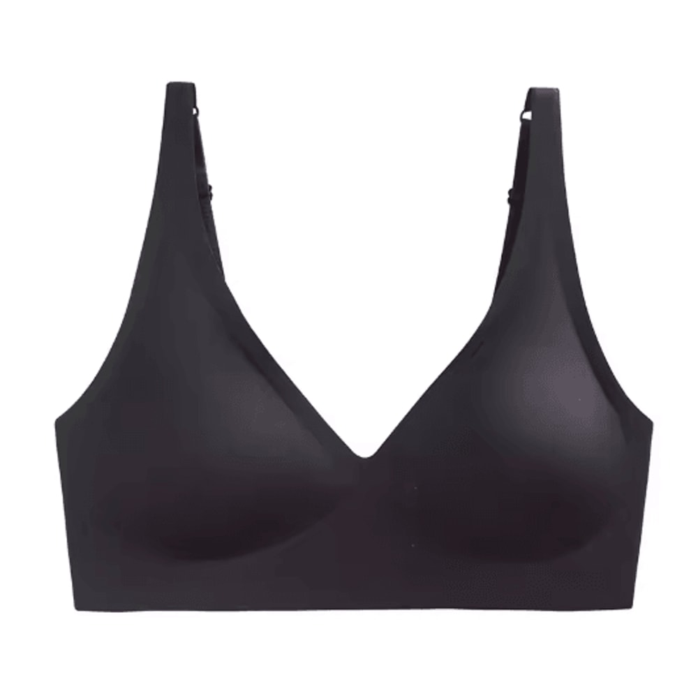 Seamless VNeck Wireless Gathered Bra For Small Chest 4
