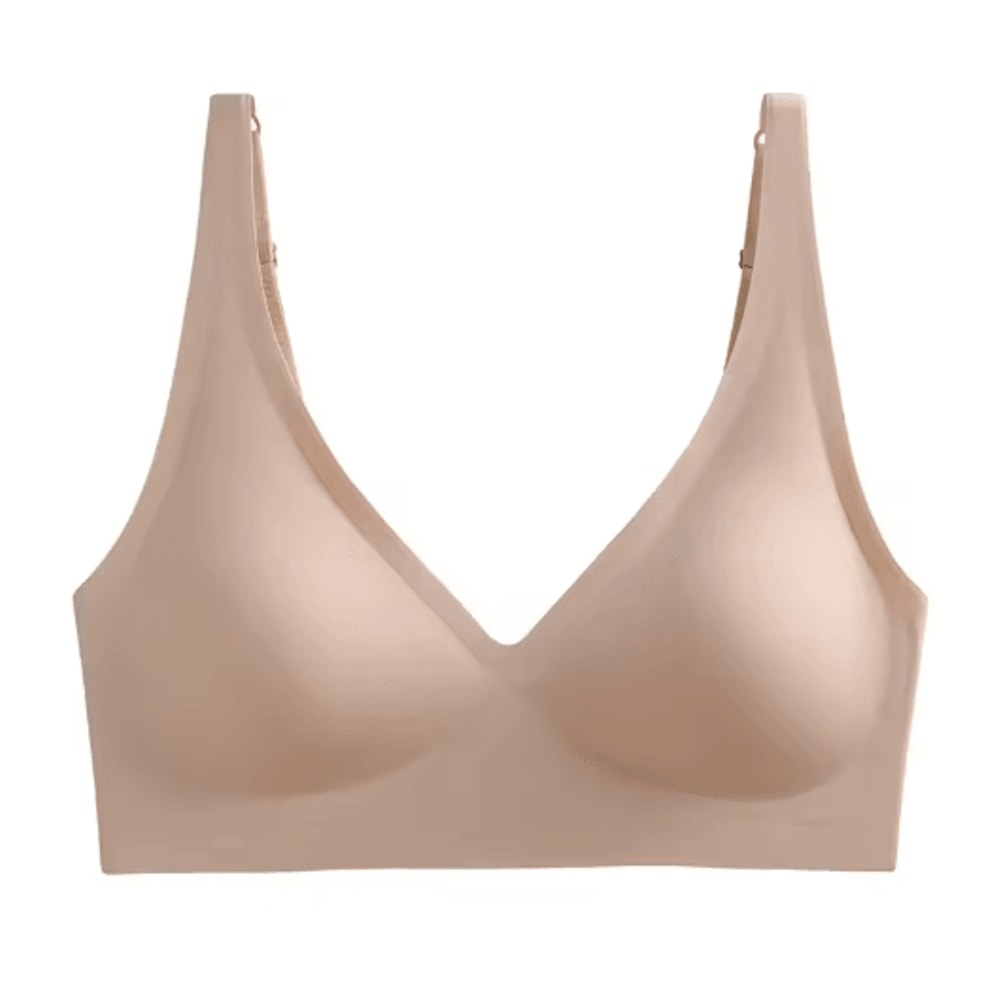 Seamless VNeck Wireless Gathered Bra For Small Chest 5