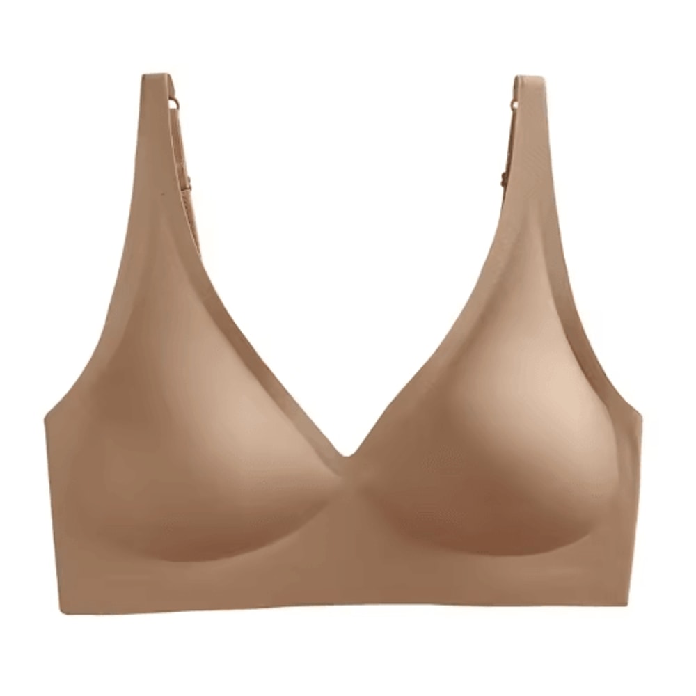 Seamless VNeck Wireless Gathered Bra For Small Chest 6
