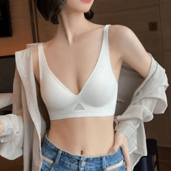 high-grade seamless summer wireless soft support bra for small chest