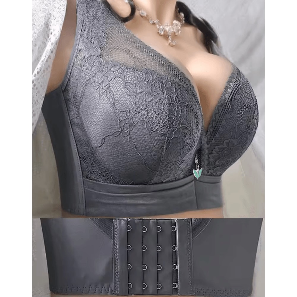 Plus Size 95D AntiSag Underwire Shaping Bra For Large Bust 0