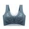 Plus Size Lace Ice Silk AntiSag Seamless Padded Vest Bra 1