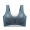 Plus Size Lace Ice Silk AntiSag Seamless Padded Vest Bra 1