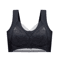 Plus Size Lace Ice Silk AntiSag Seamless Padded Vest Bra 4