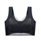 Plus Size Lace Ice Silk AntiSag Seamless Padded Vest Bra 4