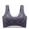 Plus Size Lace Ice Silk AntiSag Seamless Padded Vest Bra 6